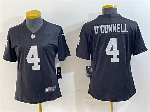 Youth Oakland Raiders #4 Aidan O'Connell Black Vapor Untouchable Limited Stitched Jersey